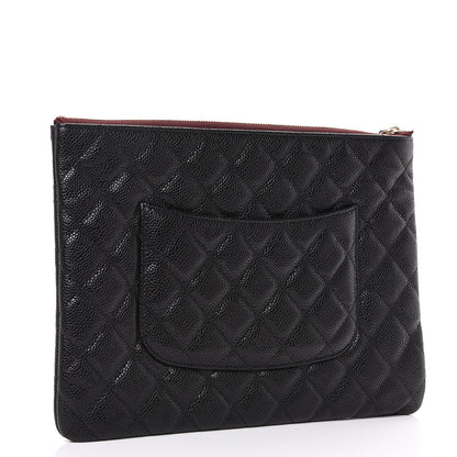 Chanel Caviar Quilted Medium Cosmetic Case Black 2 of 8
