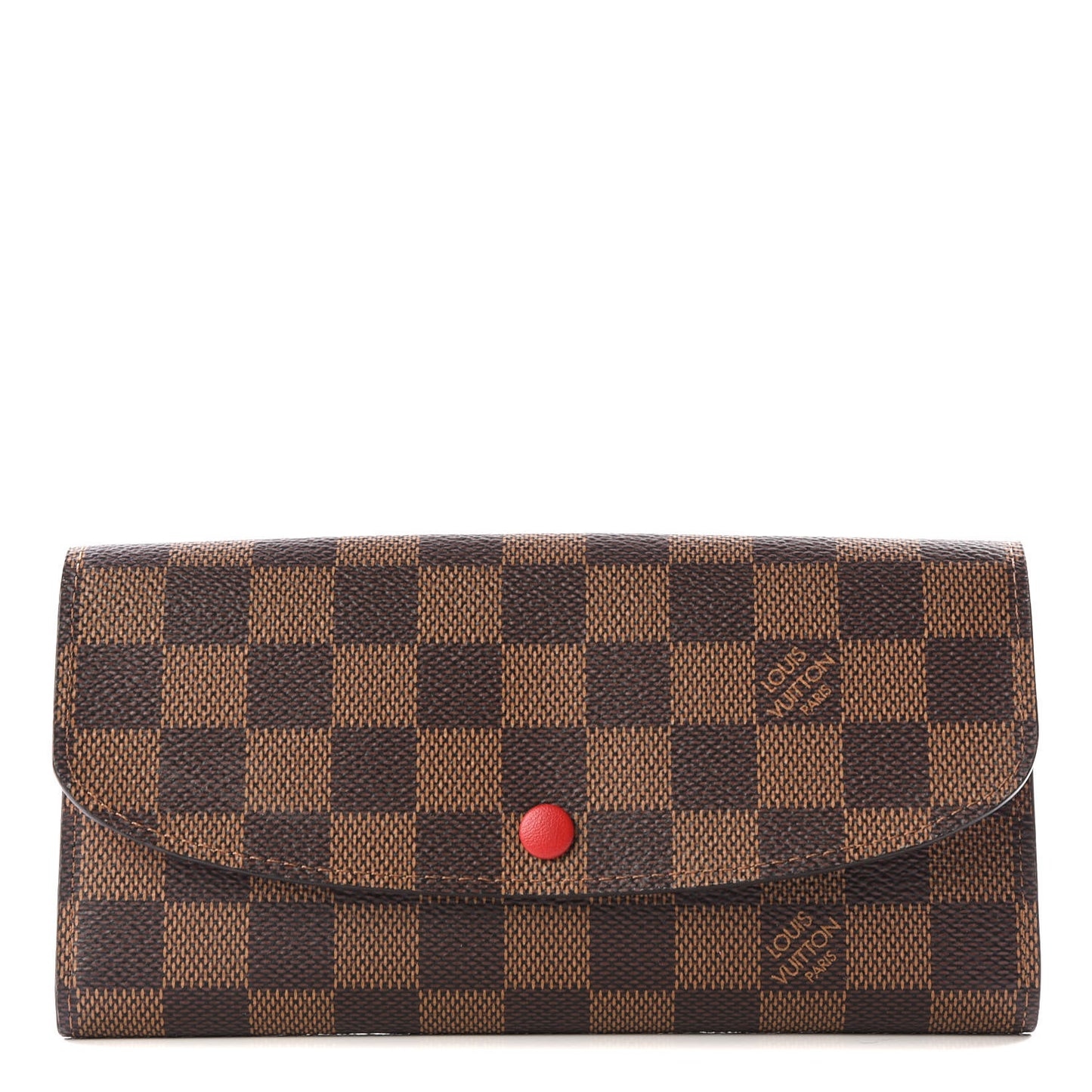 Damier Ebene Emilie Wallet Red