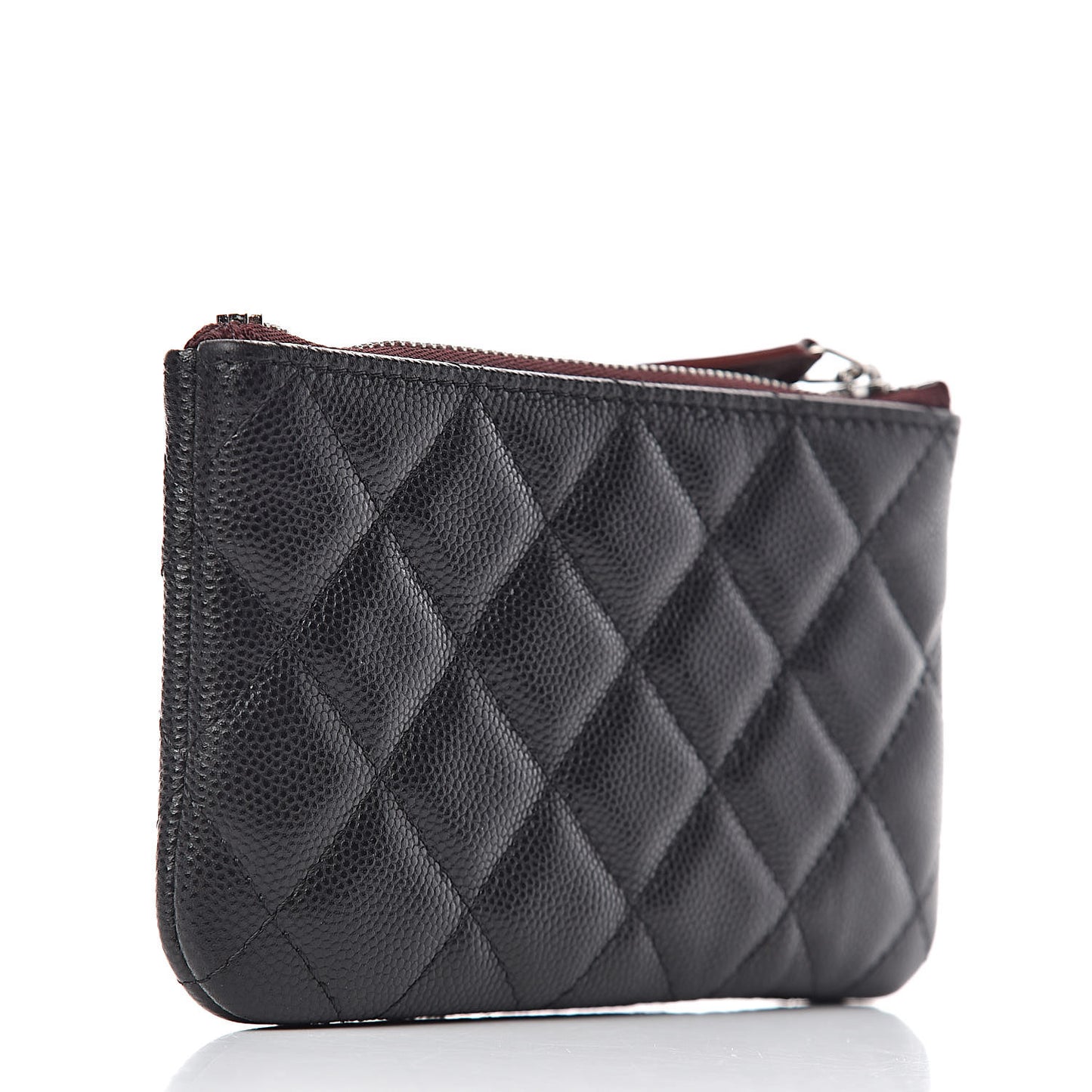 Caviar Quilted Small Cosmetic Case Black