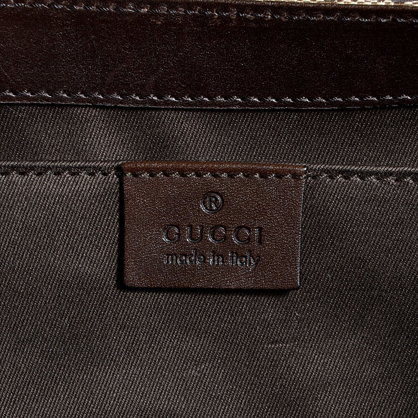 Monogram Studded Large Horsebit Clutch Dark Brown