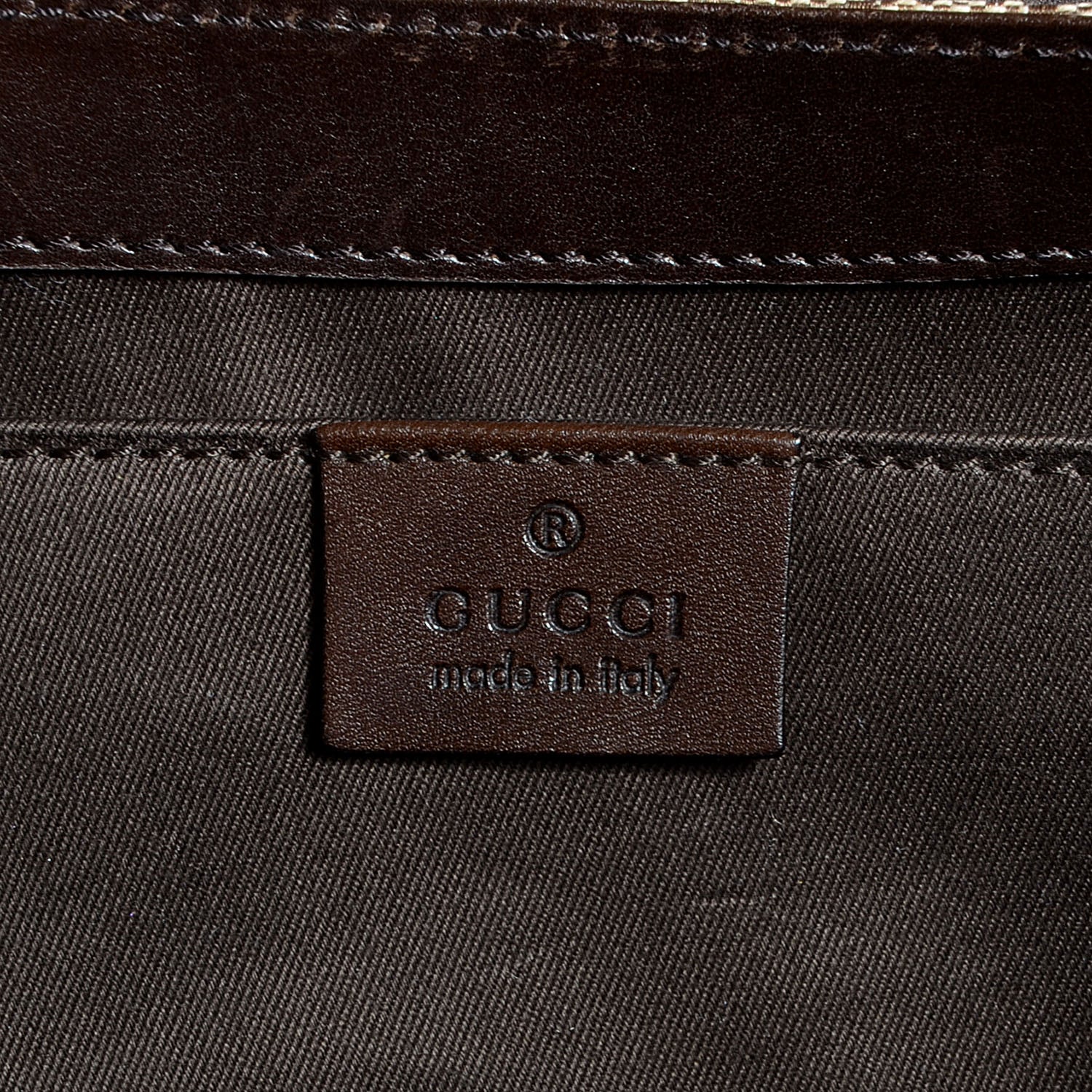 Gucci Monogram Studded Large Horsebit Clutch Dark Brown 6 of 7