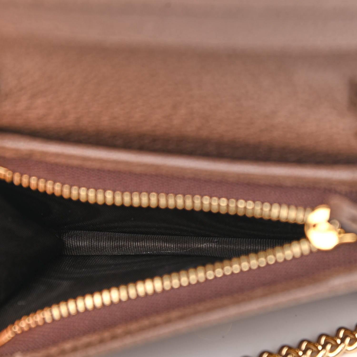 Gucci GG Supreme Monogram Web Ophidia Chain Card Case Wallet Beige New Acero 5 of 11