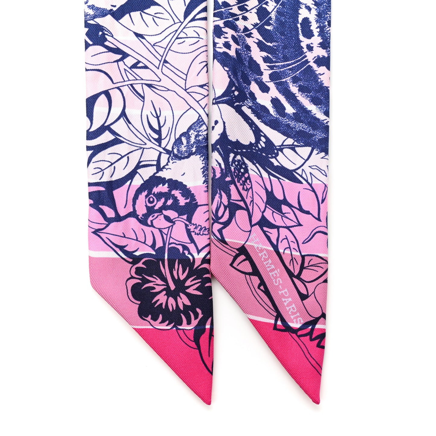 Silk Jungle Love Rainbow Twilly Rose Vif Encre White