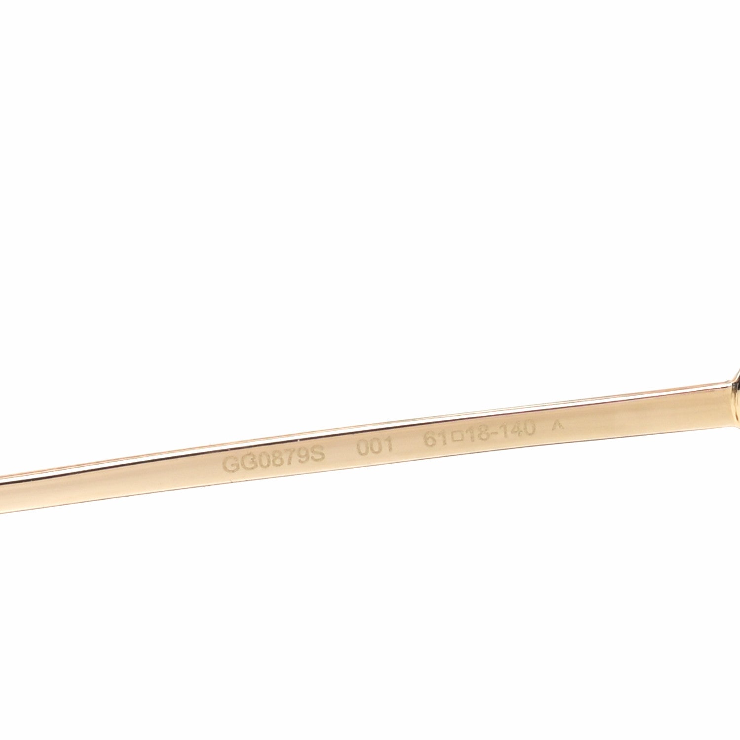 Gucci Metal Horsebit Square Sunglasses GG0879S Gold 6 of 7