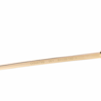 Gucci Metal Horsebit Square Sunglasses GG0879S Gold 6 of 7