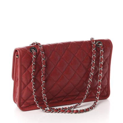 Chanel Caviar Quilted Large French Riviera Flap Red 3 of 10