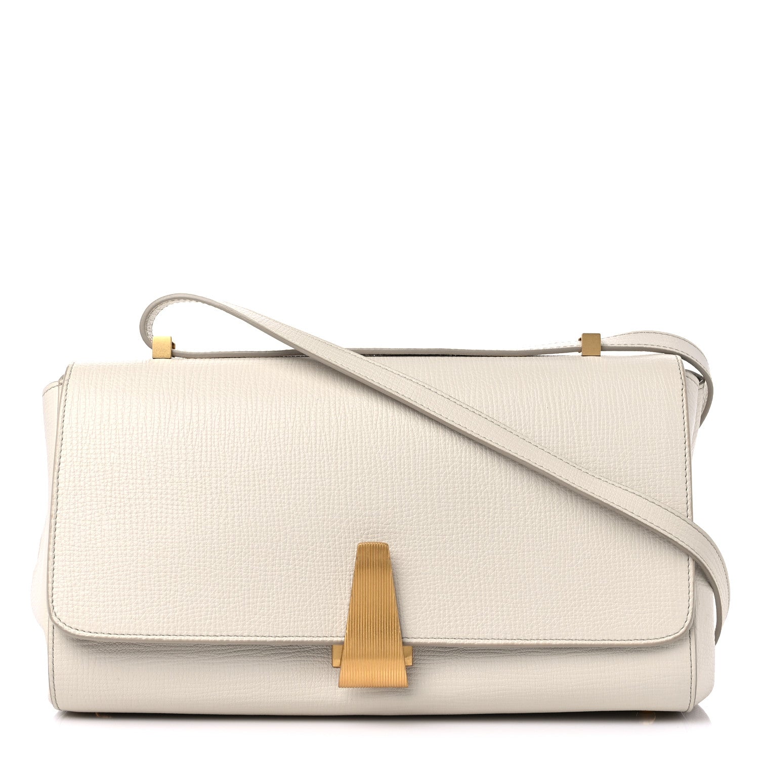 Bottega Veneta Calfskin BV Angle Shoulder Bag Off White 1 of 13