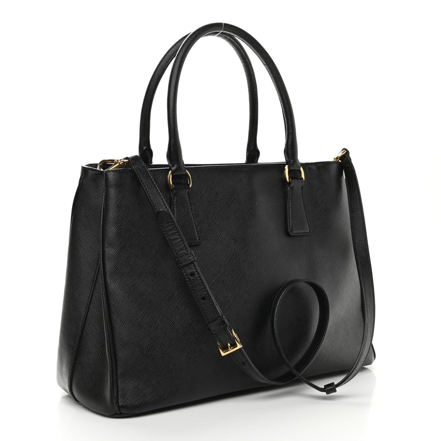 Saffiano Lux Medium Tote Black
