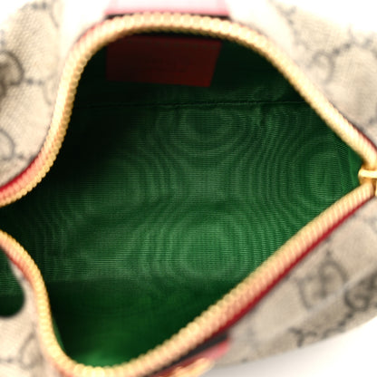 Gucci Soft GG Supreme Monogram Calfskin Small Ophidia Cosmetic Case Beige Ebony Hibiscus Red 5 of 8