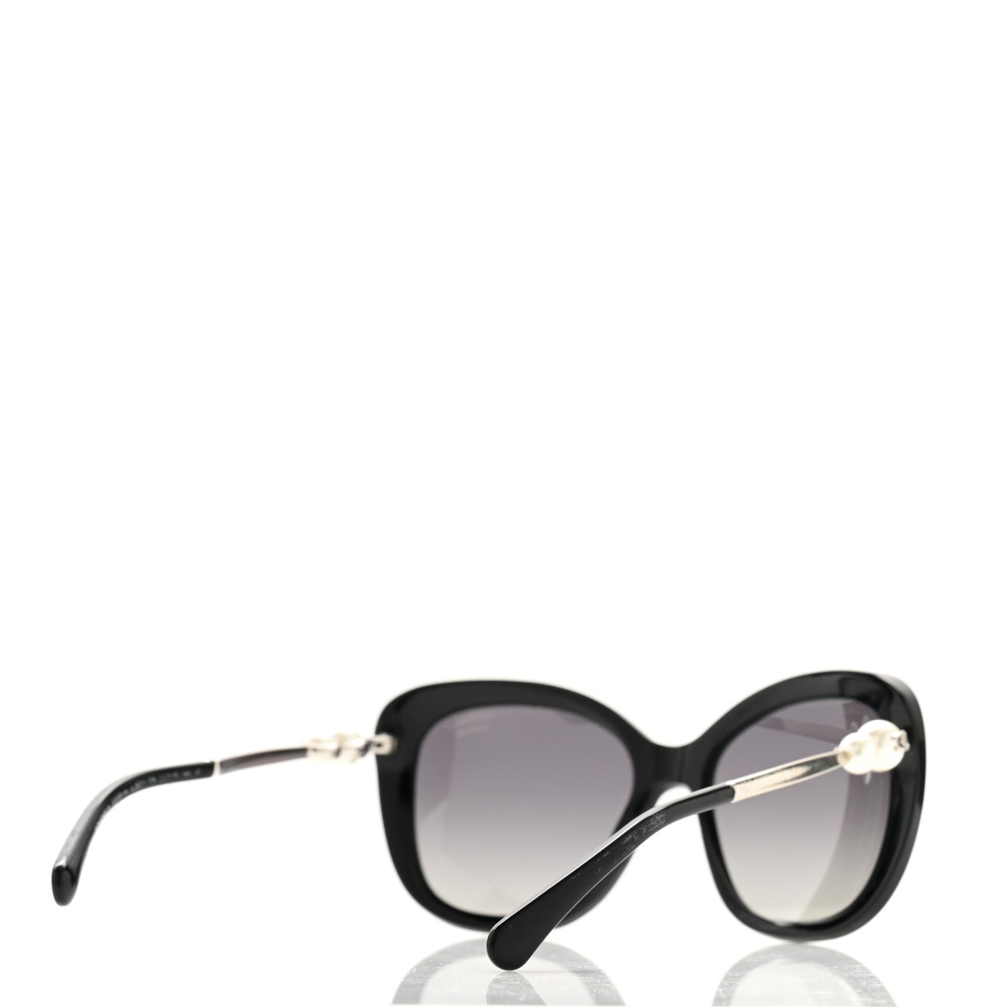 Acetate Butterfly Winter Pearl Sunglasses 5339-H Black