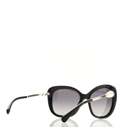 Chanel Acetate Butterfly Winter Pearl Sunglasses 5339-H Black 4 of 8