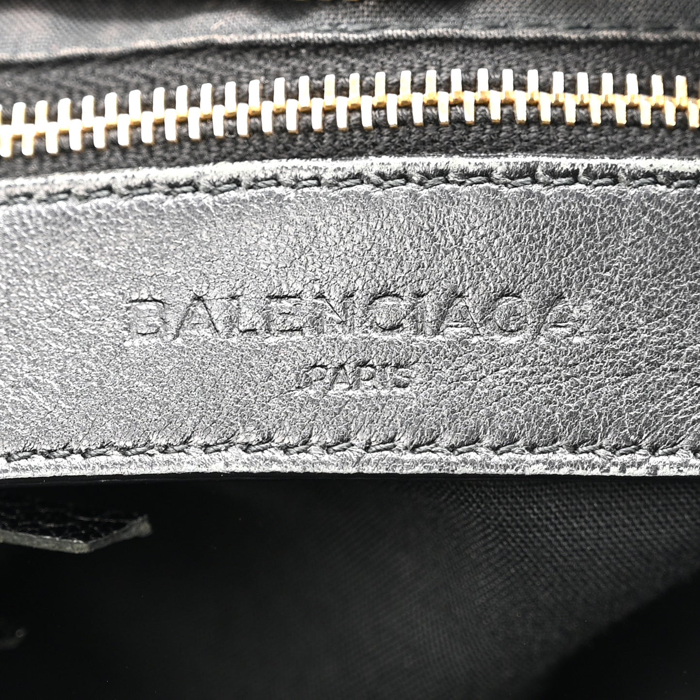 Chevre Gold Metallic Edge Hardware City Black