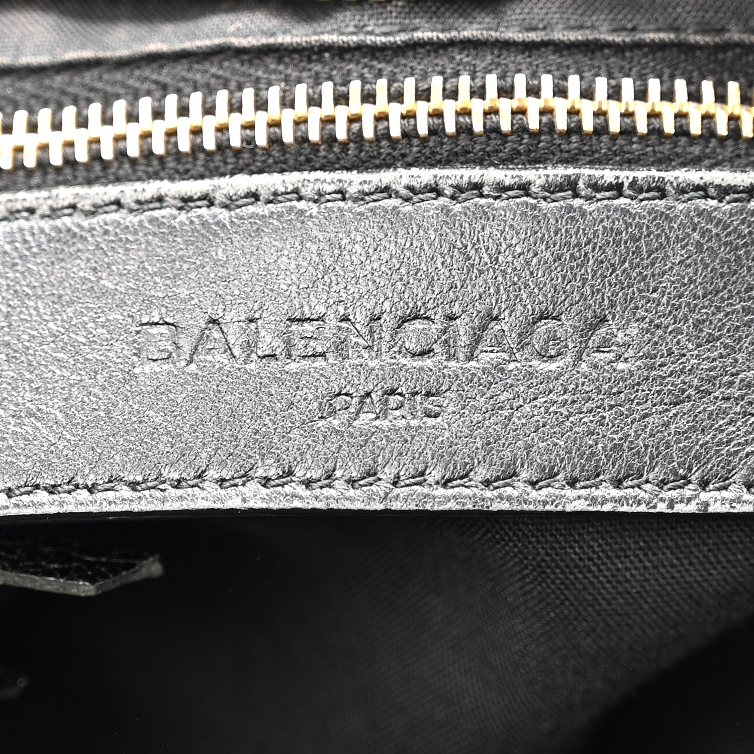 Balenciaga Chevre Gold Metallic Edge Hardware City Black 7 of 17
