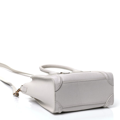 Celine Drummed Calfskin Nano Luggage Lune 3 of 4