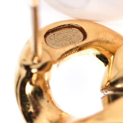 Chanel Metal CC Pick Drop Earrings Gold 4 of 5