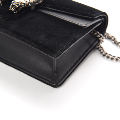 Gucci Velvet Super Mini Dionysus Shoulder Bag Black 8 of 9