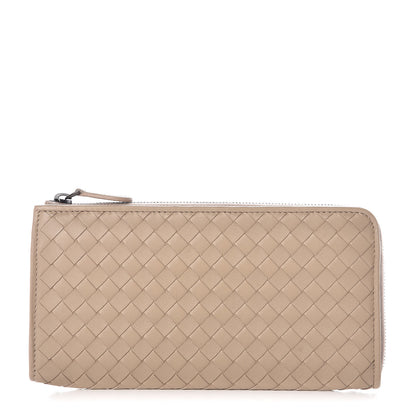 Bottega Veneta Nappa Intrecciato Zip Around Wallet Beige 1 of 8