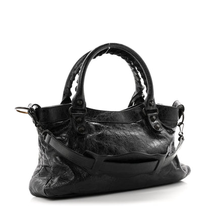 Balenciaga Agneau Arena Classic Hardware Le City First Bag Black 4 of 11