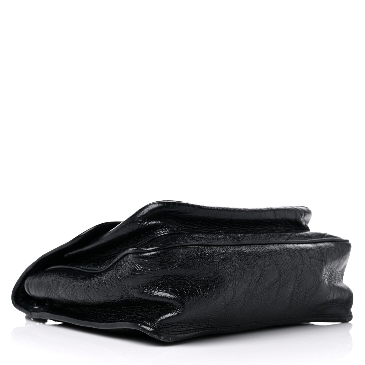 Saint Laurent Crinkled Calfskin Matelasse Monogram Medium Niki Chain Satchel Black 4 of 11