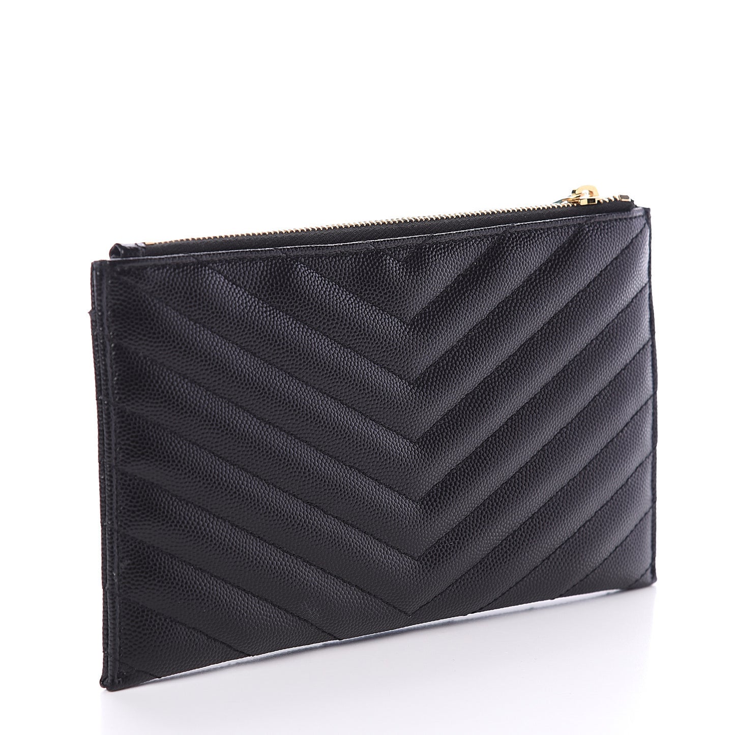 Grain De Poudre Chevron Monogram Bill Pouch Black