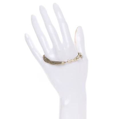 Saint Laurent Lou Lou Twisted Chains Bracelet Gold 2 of 4