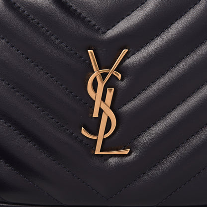 Saint Laurent Calfskin Matelasse Monogram Lou Belt Bag Navy 7 of 10