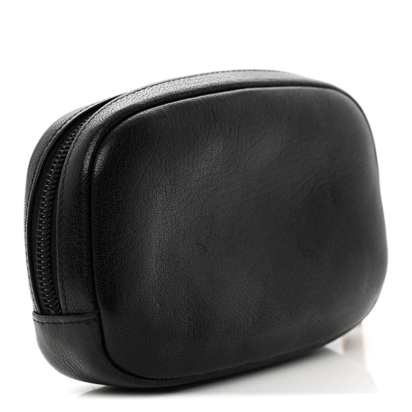 Goatskin CC Cosmetic Case Black