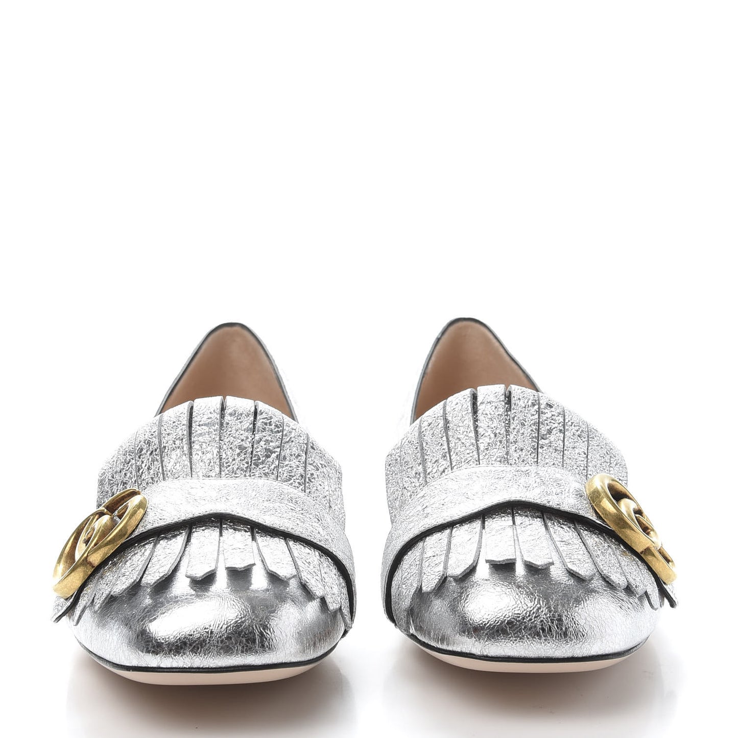 Galassia GG Marmont Fringe Flats 39 Argento