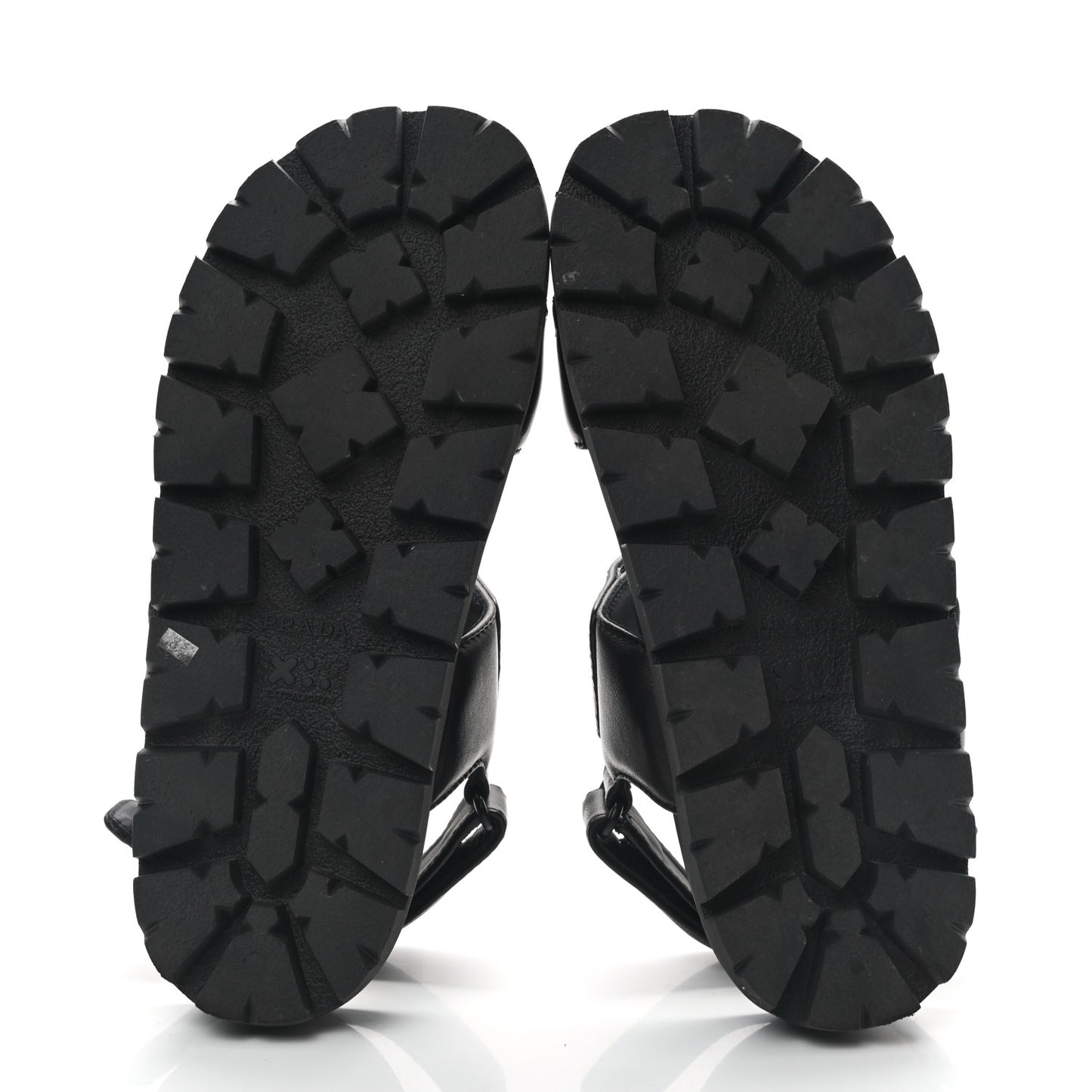 Nappa Logo Quilted 20mm Sport Sandals 36 Black