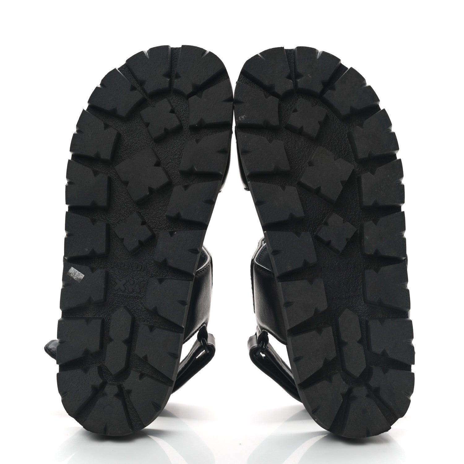 Prada Nappa Logo Quilted 20mm Sport Sandals 36 Black 5 of 8