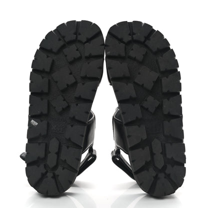 Prada Nappa Logo Quilted 20mm Sport Sandals 36 Black 5 of 8