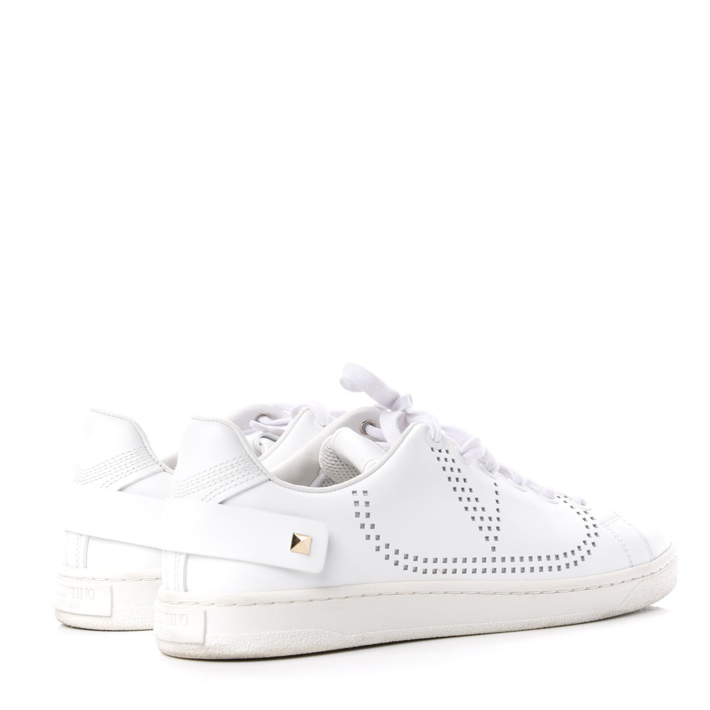 Calfskin Womens Backnet Sneakers 37.5 White
