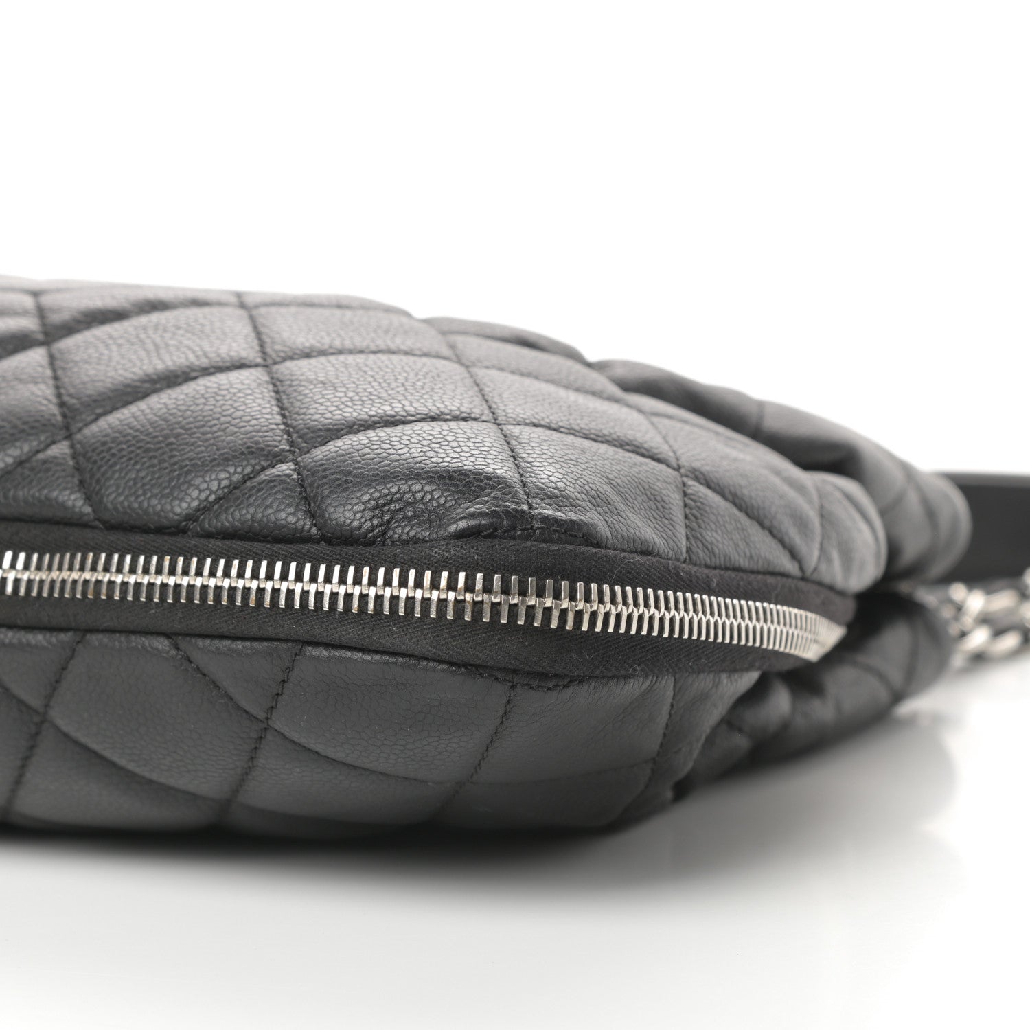 Chanel Caviar Quilted Expandable Zip Shoulder Bag Black 10 of 17