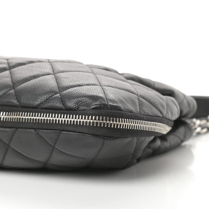Chanel Caviar Quilted Expandable Zip Shoulder Bag Black 10 of 17