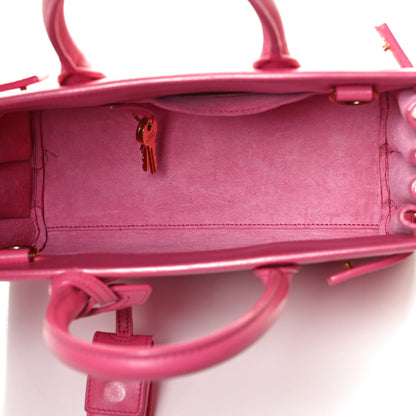 Saint Laurent Calfskin Nano Sac De Jour Lipstick Fuchsia 5 of 15