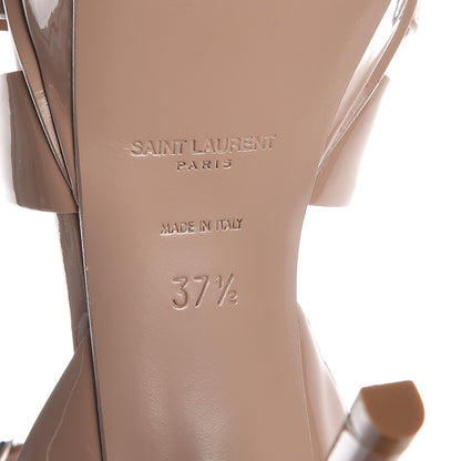 Saint Laurent Patent Tribute 75 Platform Sandals 37.5 Dark Nude 6 of 7