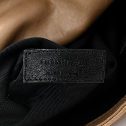 Saint Laurent Crinkled Calfskin Matelasse Monogram Large Niki Chain Satchel Dark Toffee 7 of 10