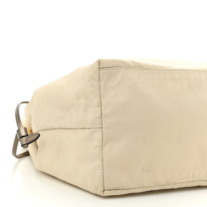 Prada Tessuto Nylon Saffiano Shopping Tote White 9 of 14