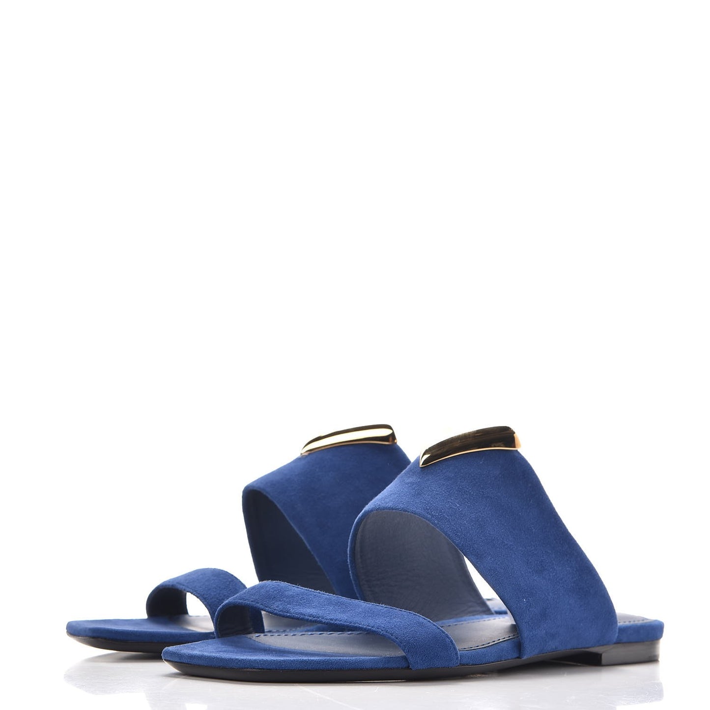 Suede Bayfront Mule Sandals 36.5 Blue Nuit