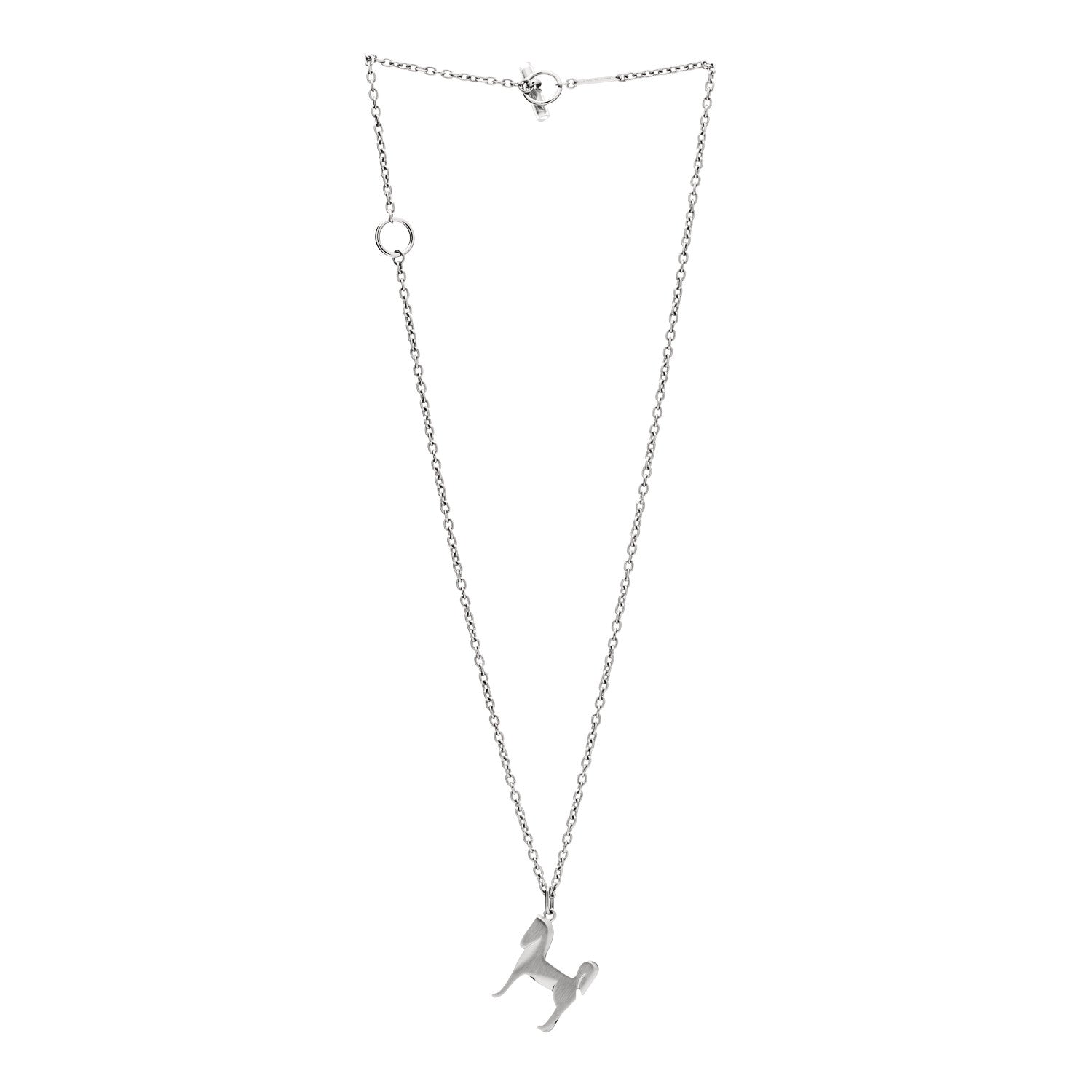 Hermes Palladium Panache Pendant Necklace 3 of 5