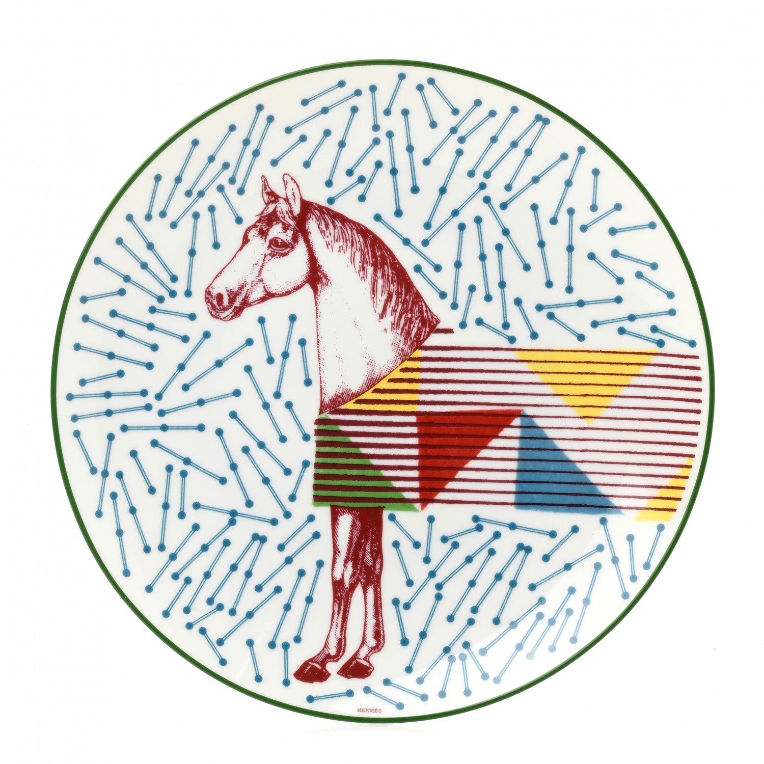 Hermes Porcelain Hippomobile Dessert Plate 1 of 6
