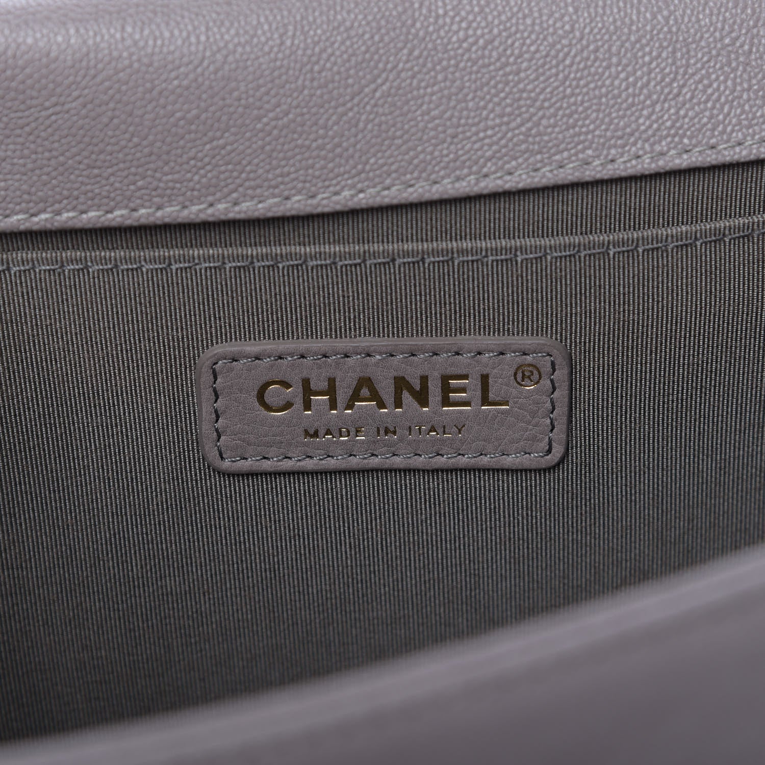 Chanel Caviar Quilted Medium Boy Flap Grey 8 of 10