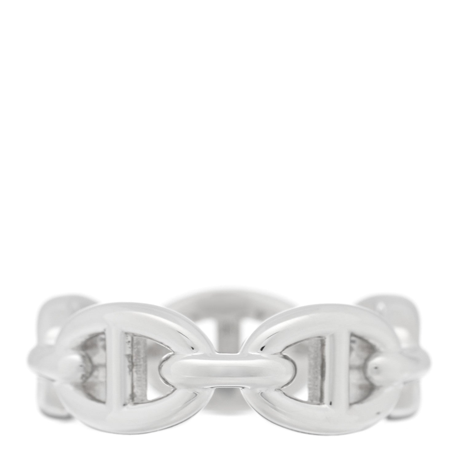 Hermes Sterling Silver PM Chaine d'Ancre Enchainee Band Ring 52 6 3 of 4