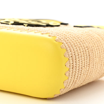 Loewe Raffia Square Mini Anagram Basket Tote Bag Natural Yellow 10 of 10