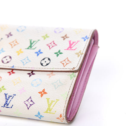 Louis Vuitton Monogram Multicolor Sarah Wallet White 10 of 13