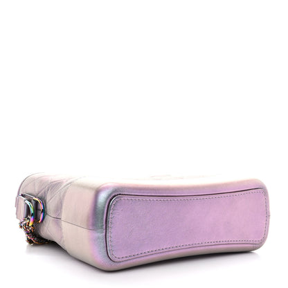 Chanel Iridescent Lambskin Calfskin Quilted Medium Gabrielle Hobo Light Purple 4 of 11