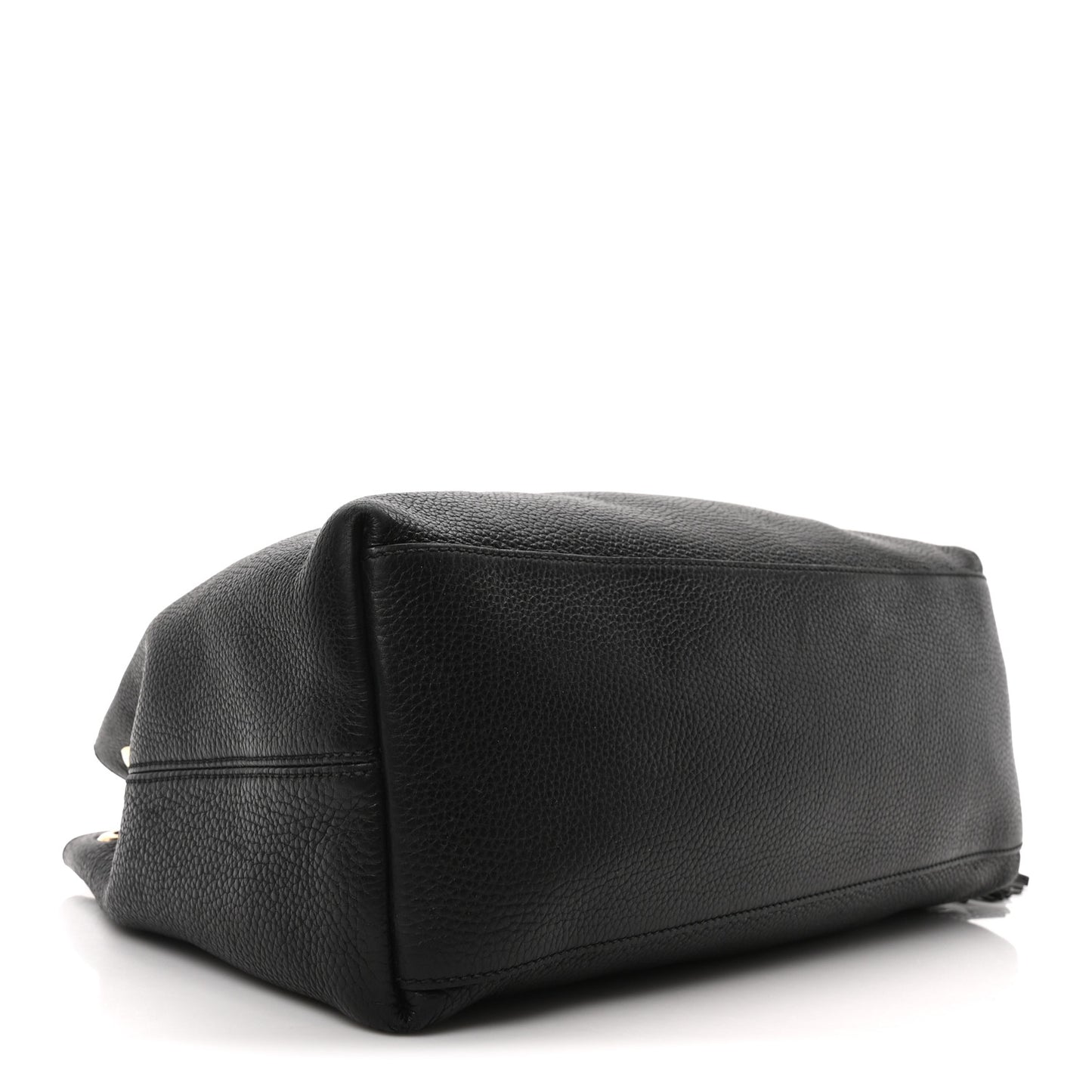 Pebbled Calfskin Medium Soho Chain Shoulder Bag Black