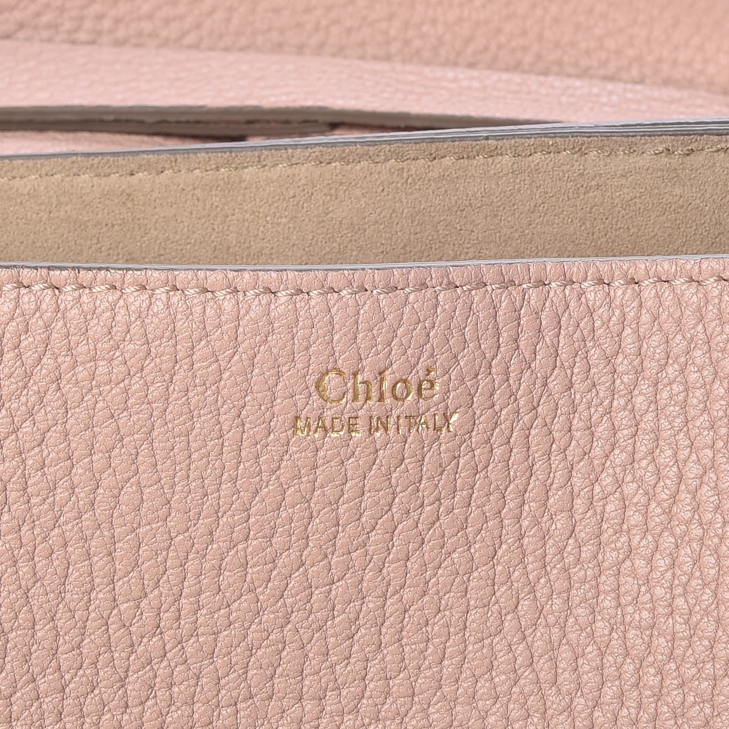 Chloe Grained Lambskin Drew Shoulder Bag Cement Pink 6 of 7