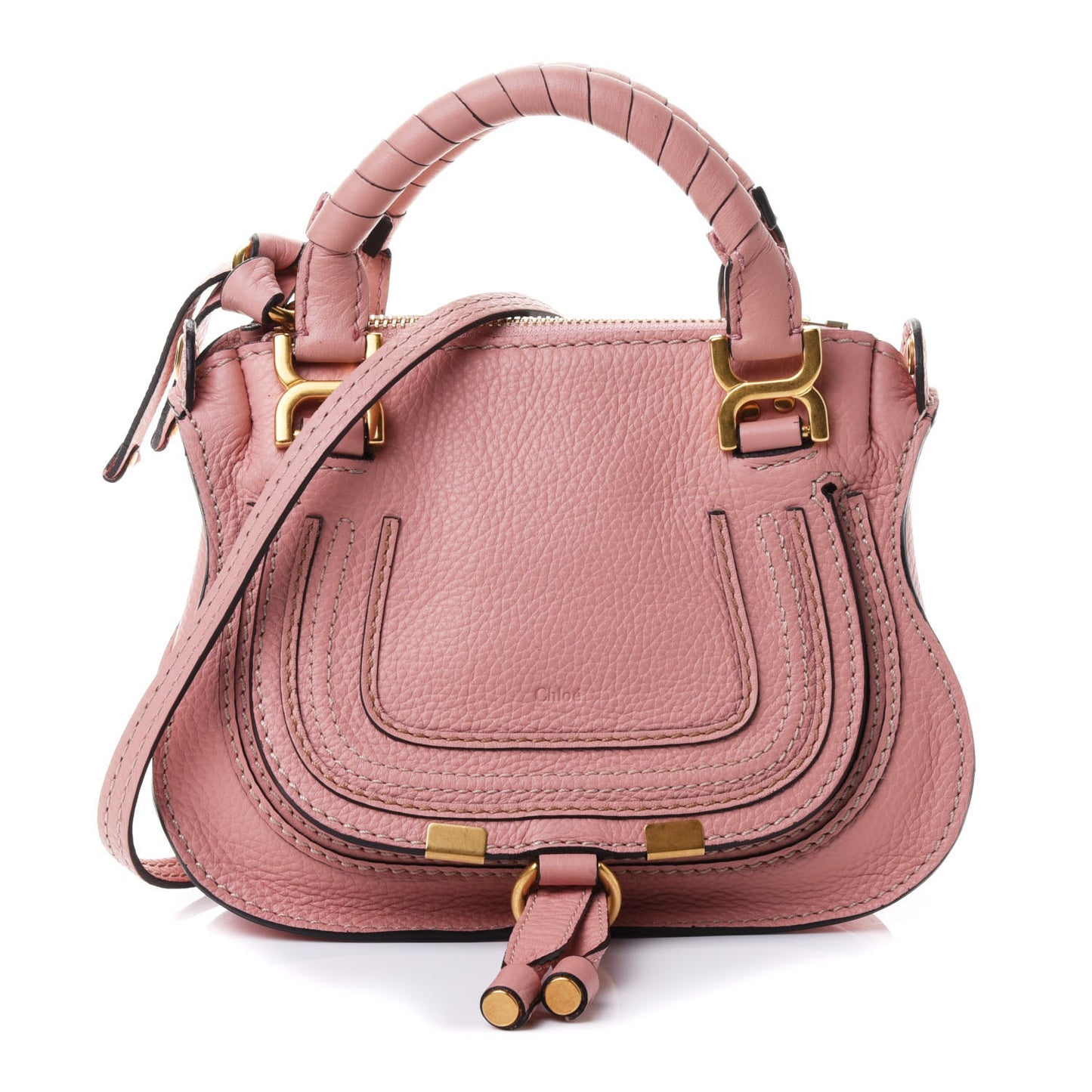 Calfskin Mini Marcie Satchel Fallow Pink
