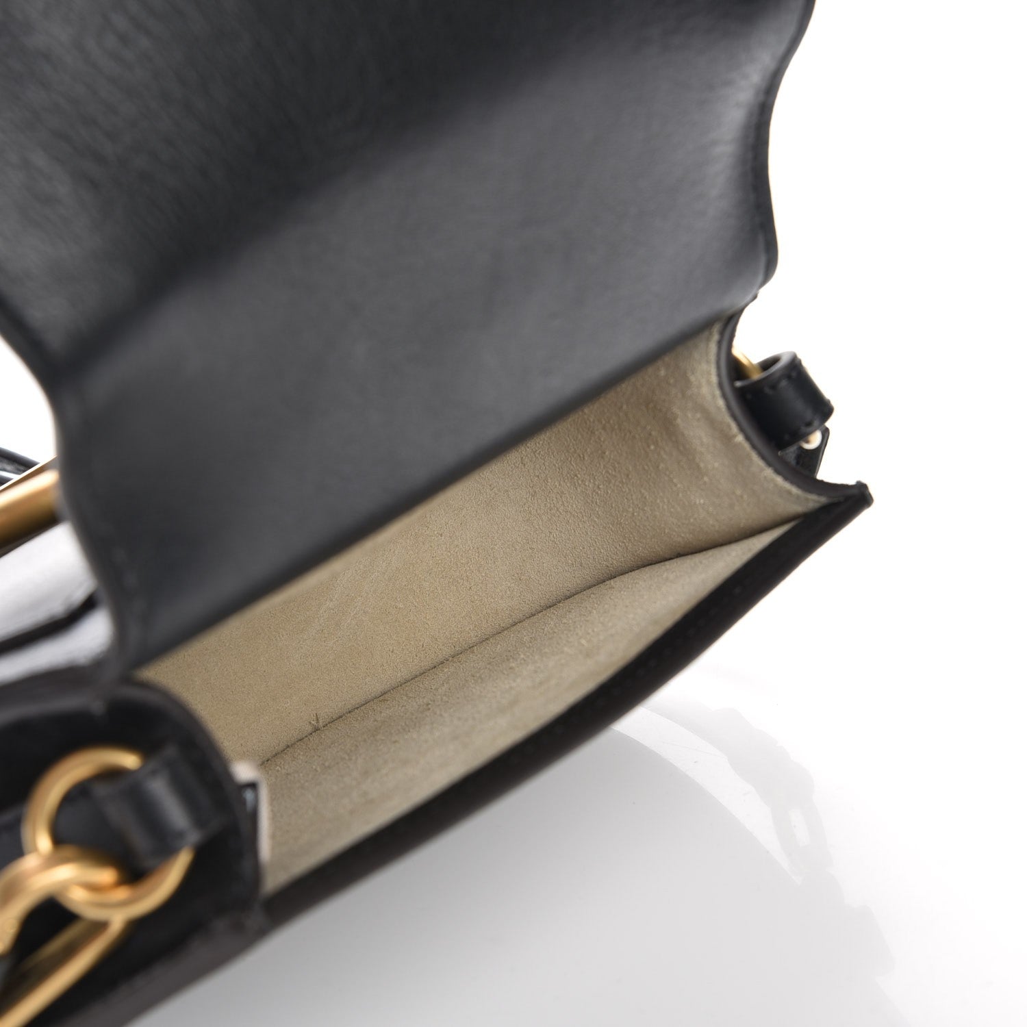 Chloe Calfskin Suede Small Nile Bracelet Bag Black 5 of 8